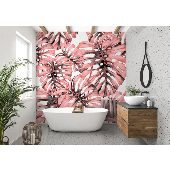 Papel pintado panorámico - Hojas tropicales