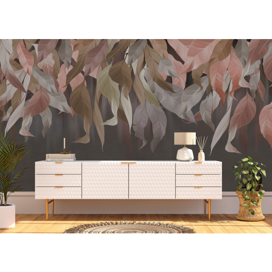 Papel pintado panorámico - Hojas tropicales