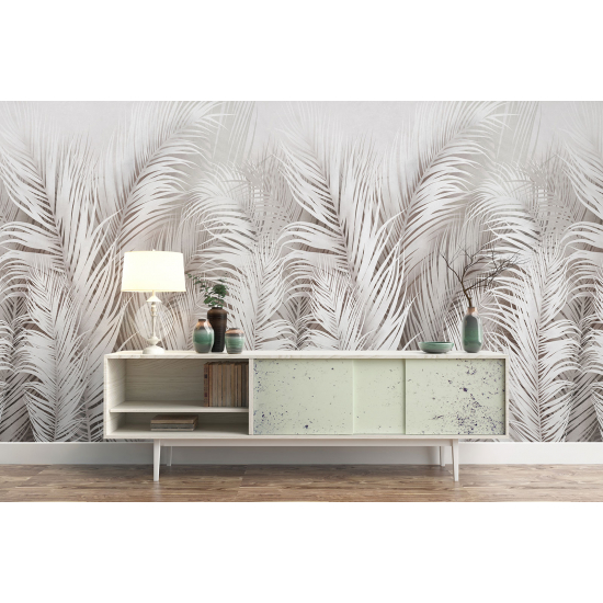 Papel pintado panorámico - Hojas tropicales