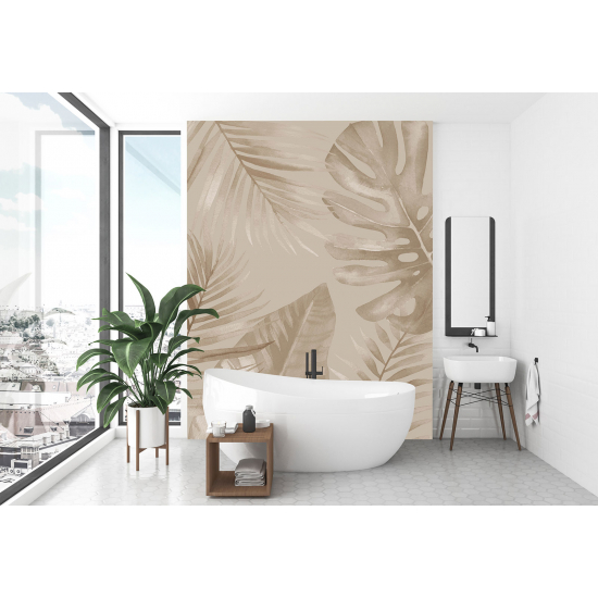 Papel pintado panorámico - Hojas tropicales