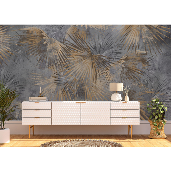 Papel pintado panorámico - Hojas tropicales