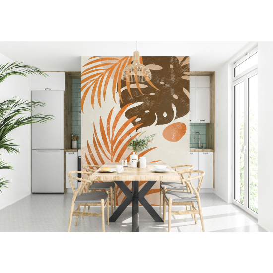 Papel pintado panorámico - Hojas tropicales