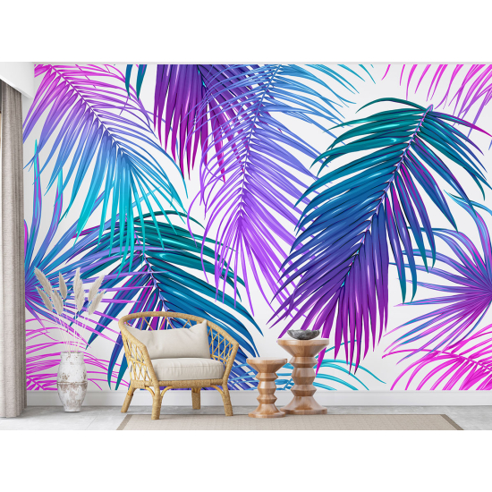 Papel pintado panorámico - Hojas tropicales