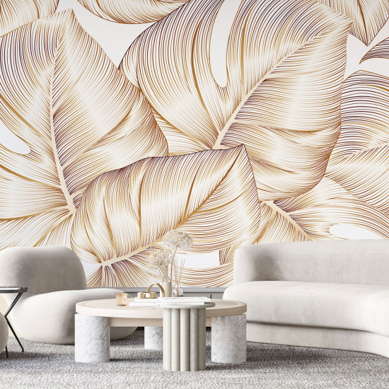 Papel pintado panorámico - Hojas tropicales