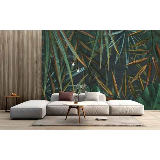Papel pintado panorámico - Hojas tropicales