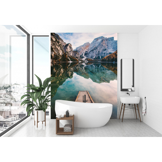 Papel pintado panorámico - Lago Montañas