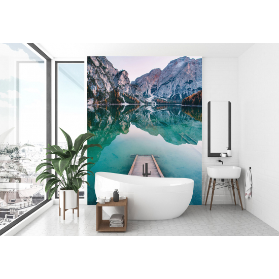 Papel pintado panorámico - Lago Montañas