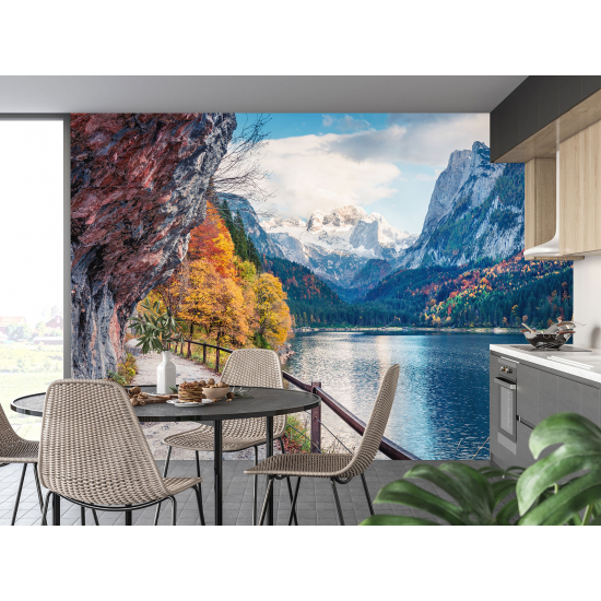 Papel pintado panorámico - Lago Montañas