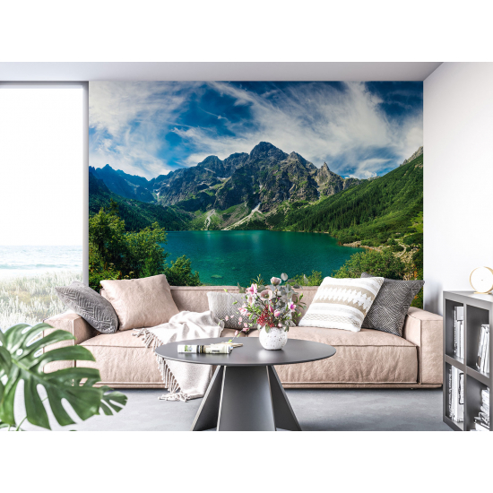 Papel pintado panorámico - Lago Montañas