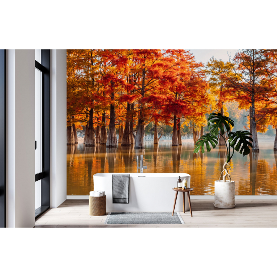 Papel pintado panorámico - Lago Otoño