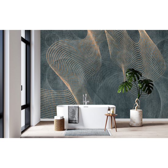 Papel pintado panorámico - Líneas onduladas