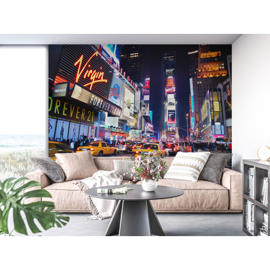 Papel pintado panorámico - Nueva York Times Square