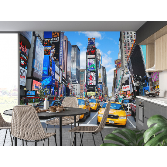 Papel pintado panorámico - Nueva York Times Square