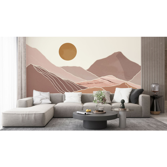 Papel pintado panorámico - Paisaje Boho