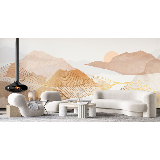 Papel pintado panorámico - Paisaje Boho
