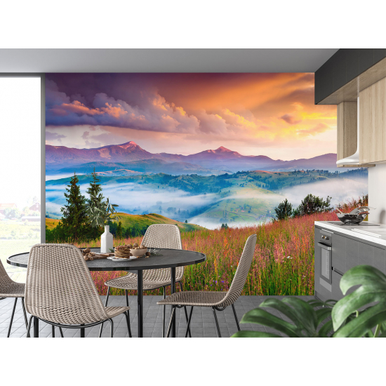 Papel pintado panorámico - Paisaje Montañas