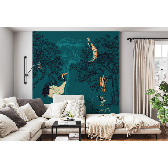 Papel pintado panorámico - Pájaros