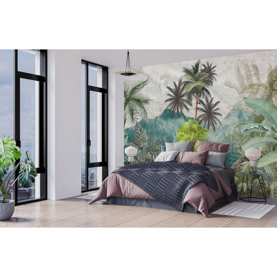 Papel pintado panorámico - Palmeras