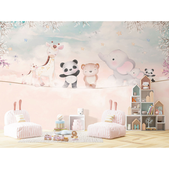 Papel pintado panorámico para niños - Infantil - Animales