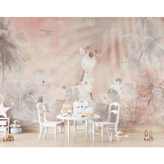 Papel pintado panorámico para niños - Infantil - Animales