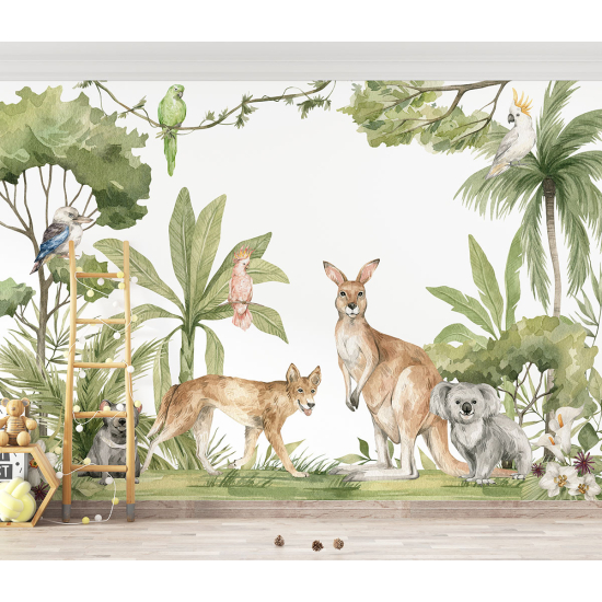 Papel pintado panorámico para niños - Infantil - Animales de Australia