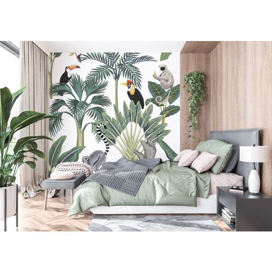Papel pintado panorámico para niños - Infantil - Animales de la Selva