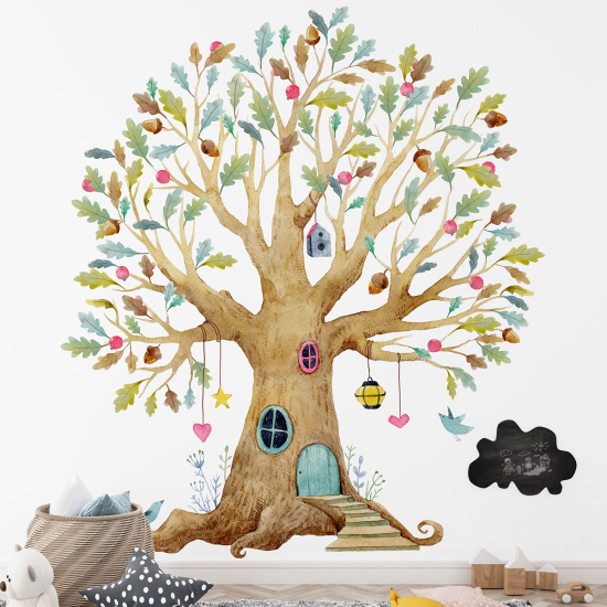 Papel pintado panorámico para niños - Infantil - Árbol mágico