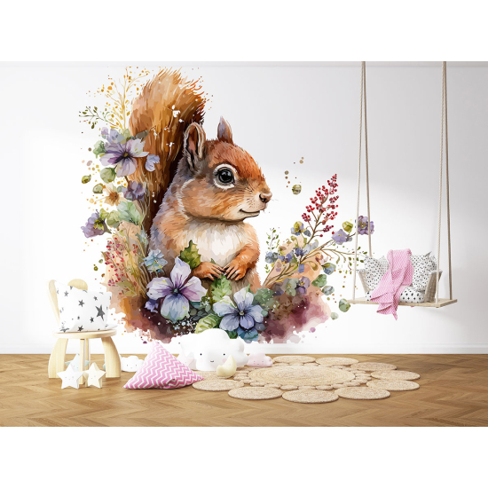 Papel pintado panorámico para niños - Infantil - Ardilla