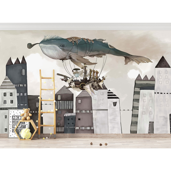 Papel pintado panorámico para niños - Infantil - Ballena