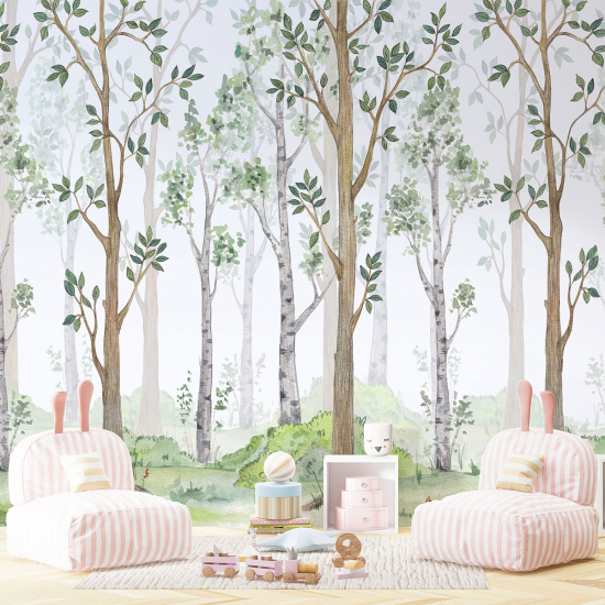 Papel pintado panorámico para niños - Infantil - Bosque