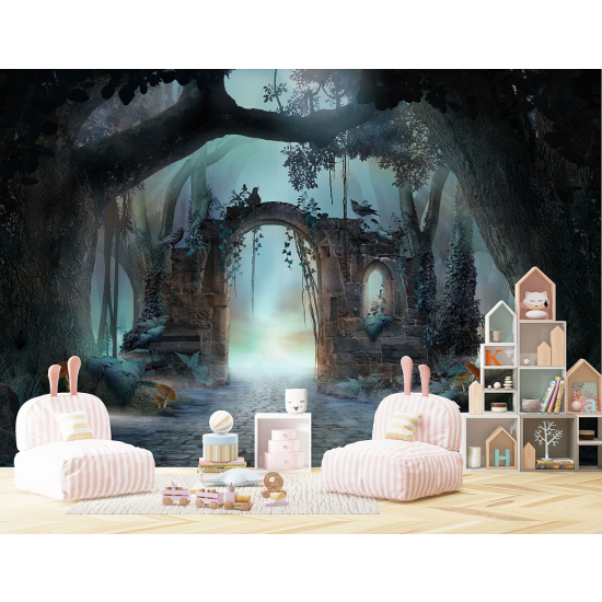 Papel pintado panorámico para niños - Infantil - Bosque encantado