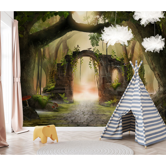 Papel pintado panorámico para niños - Infantil - Bosque encantado