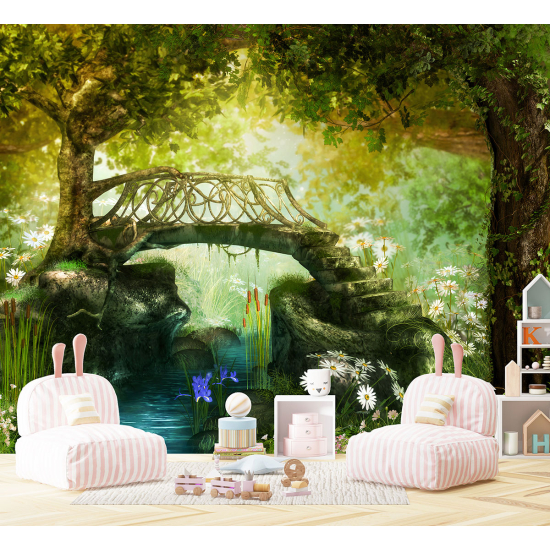 Papel pintado panorámico para niños - Infantil - Bosque encantado