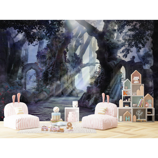 Papel pintado panorámico para niños - Infantil - Bosque encantado