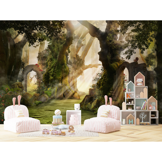 Papel pintado panorámico para niños - Infantil - Bosque encantado