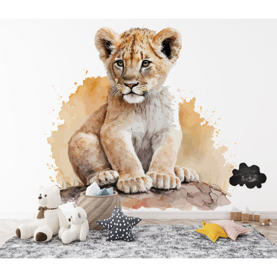 Papel pintado panorámico para niños - Infantil - Cachorro de león
