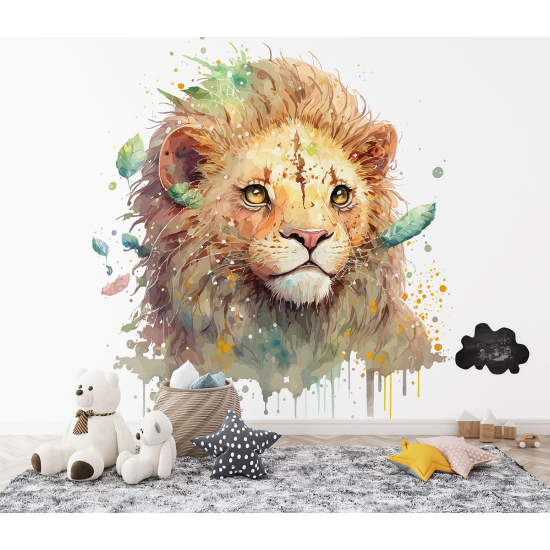 Papel pintado panorámico para niños - Infantil - Cachorro de león