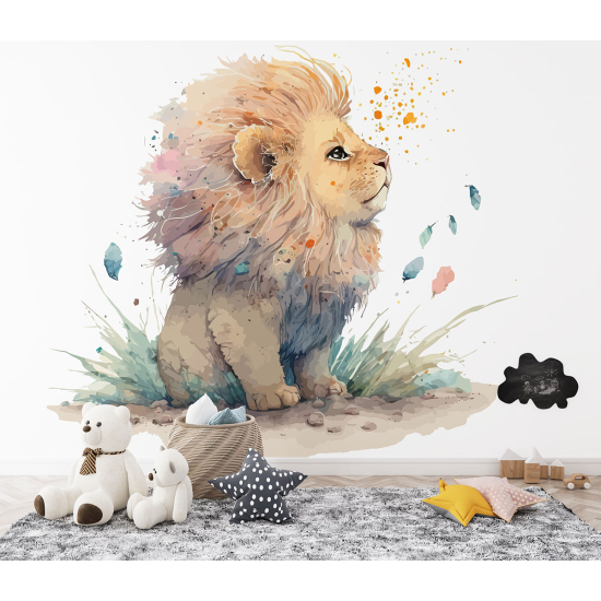 Papel pintado panorámico para niños - Infantil - Cachorro de león