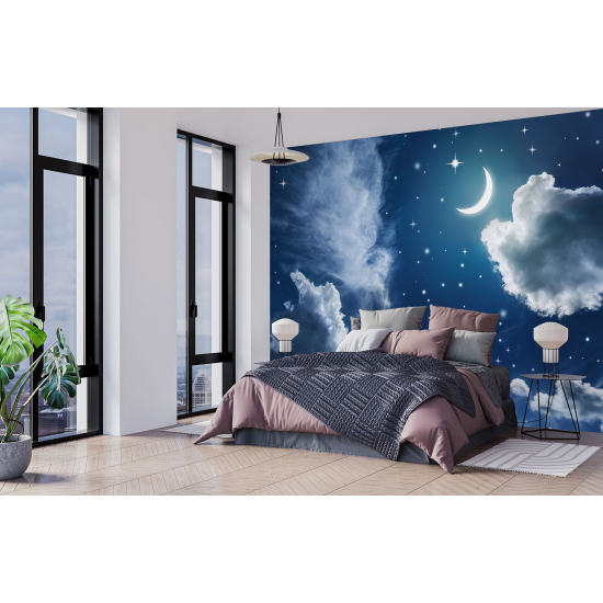 Papel pintado panorámico para niños - Infantil - Cielo nocturno
