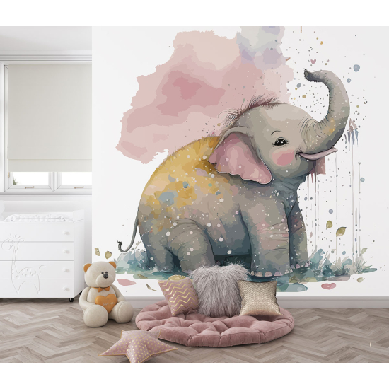 Papel pintado panorámico para niños - Infantil - Elefanta