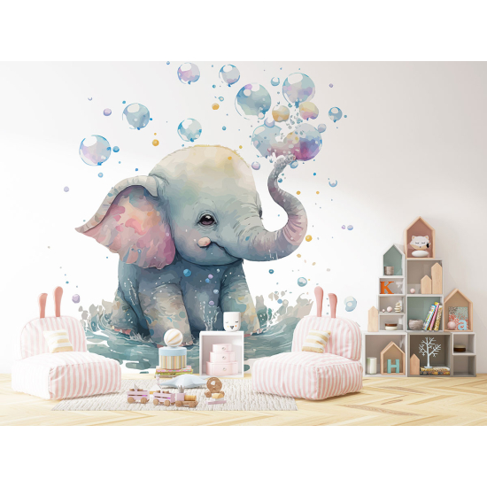 Papel pintado panorámico para niños - Infantil - Elefante