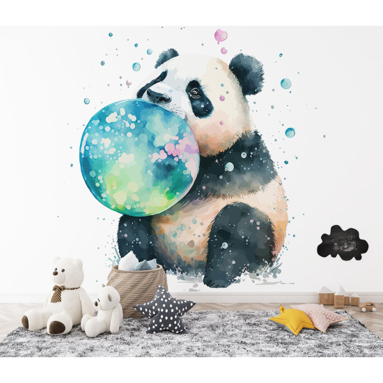 Papel pintado panorámico para niños - Infantil - Globos de Panda