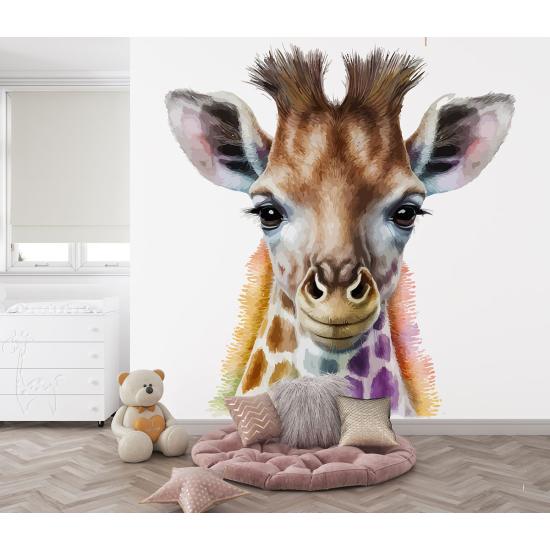 Papel pintado panorámico para niños - Infantil - Jirafa
