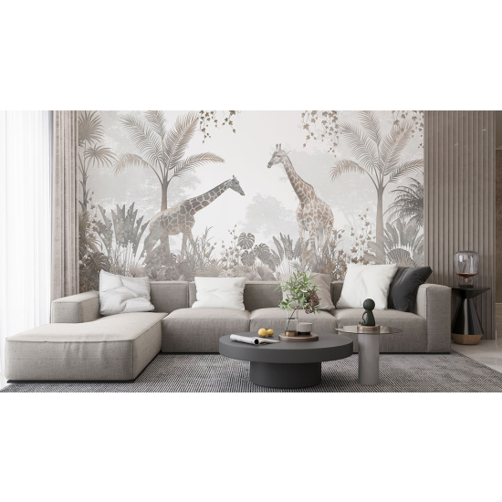 Papel pintado panorámico para niños - Infantil - Jirafas