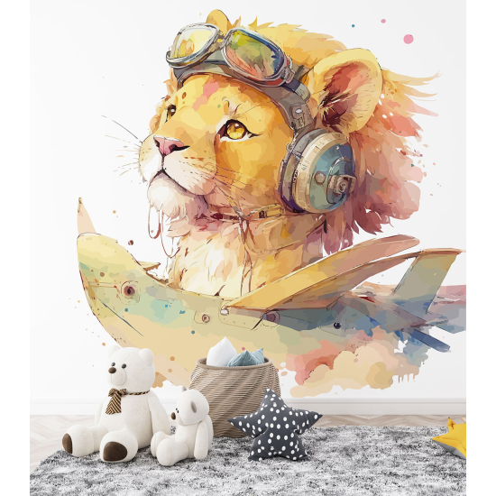Papel pintado panorámico para niños - Infantil - León