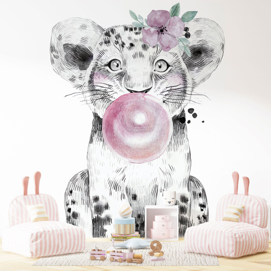 Papel pintado panorámico para niños - Infantil - León Chicle