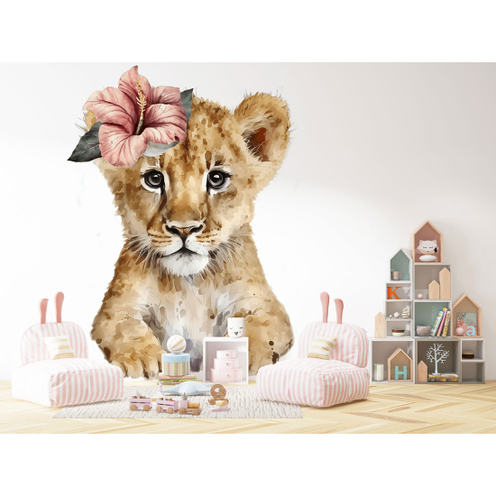 Papel pintado panorámico para niños - Infantil - Leona Flores