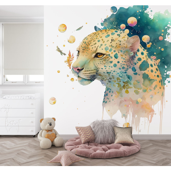 Papel pintado panorámico para niños - Infantil - Leopardo