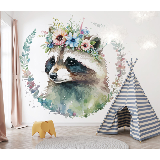 Papel pintado panorámico para niños - Infantil - Mapache
