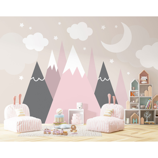 Papel pintado panorámico para niños - Infantil - Montañas